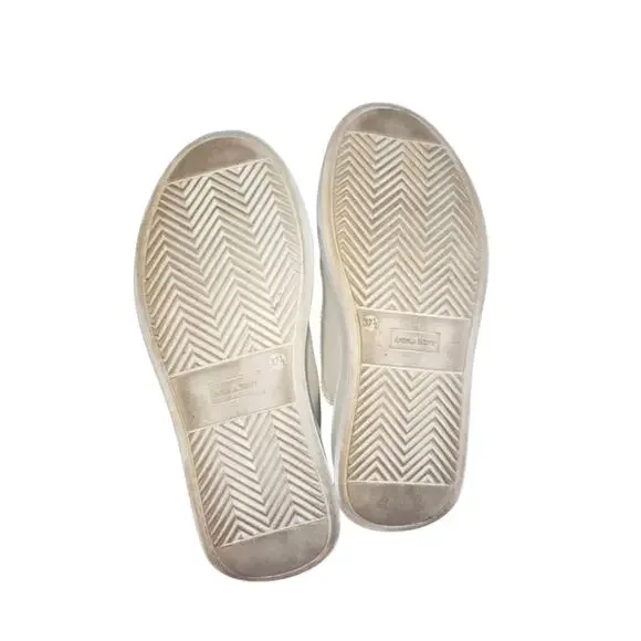 The Office of Angela Scott Gemma Black White Leather High Top Sneakers Size 7.5 - Picture 6 of 9